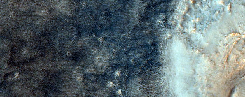 Distal Margin of Davies Crater Ejecta