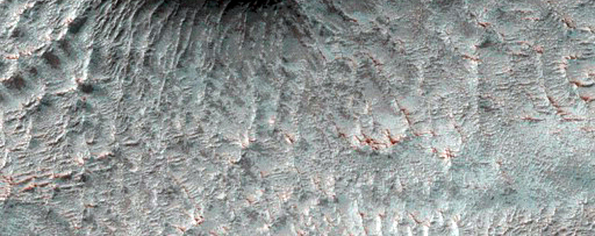 Degraded Crater in Hellas Planitia