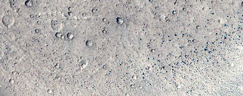 Crater Filled By Kasei Valles Flow