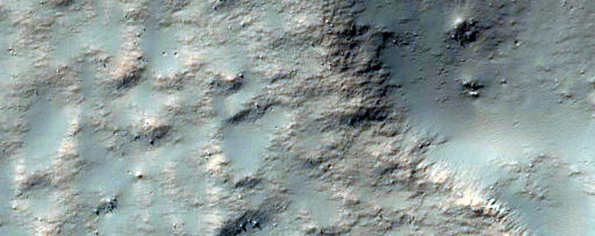 Possible Olivine-Rich Terrain North of Hellas Region