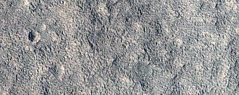 Stratigraphy of Wall in Mamers Valles Crater with Possible Phyllosilicate