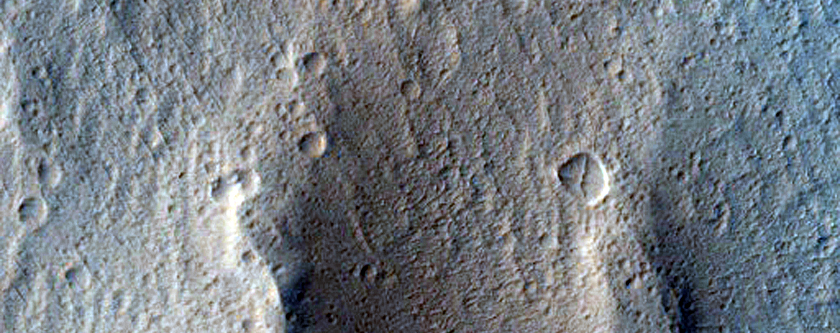 Flows and Trough in Western Lycus Sulci Region