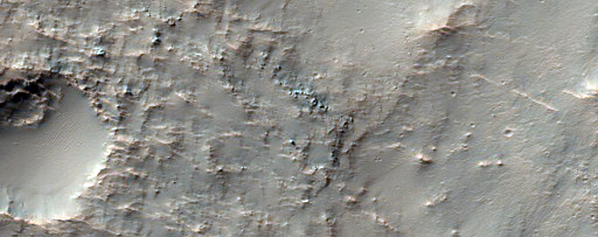 Possible Phyllosilicates in Northwest Hellas Planitia