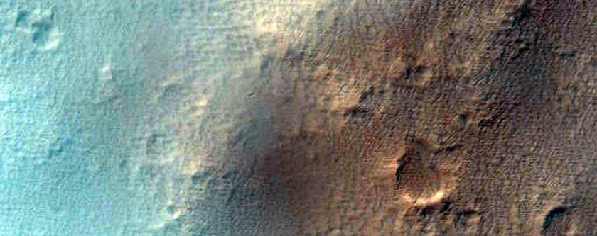 Wind Streaks That Are Part of Dark Collar of Pavonis Mons