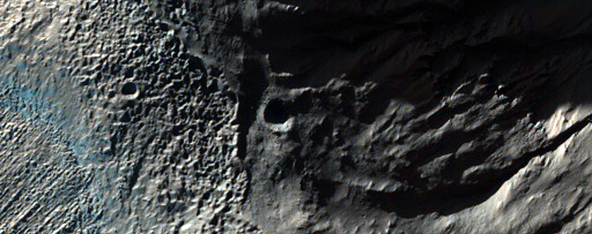 Gullied Crater Wall