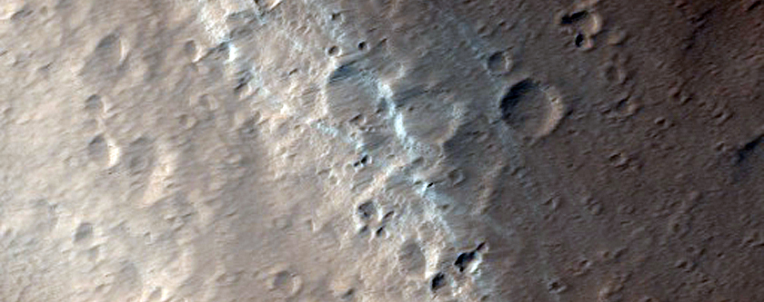 Ceraunius Tholus Eastern Caldera Wall