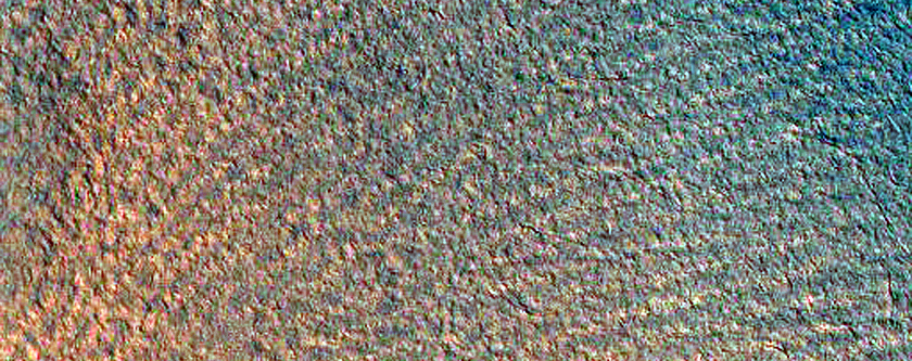 Polar Crater with Summer Ice