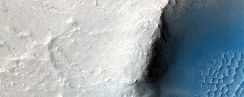 Floor of Large Well-Preserved Crater in Isidis Planitia