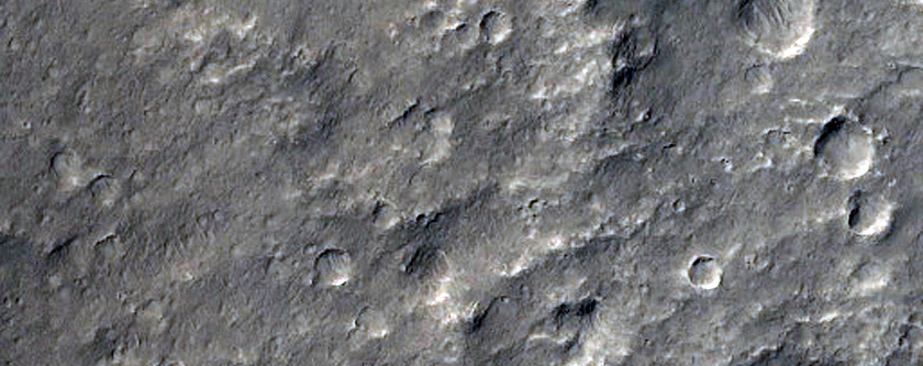 Landforms Including Fans in Terrain Northwest of Gale Crater