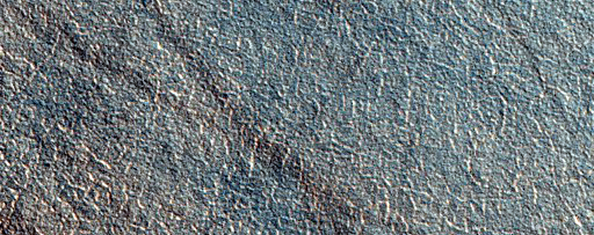 Polar Crater with Summer Ice