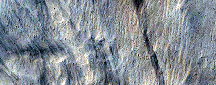 Possible Phyllosilicates in Northern Plains Crater