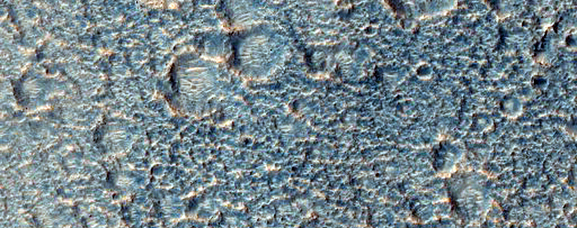 Deposits on Crater Floor in Northern Arabia Terra