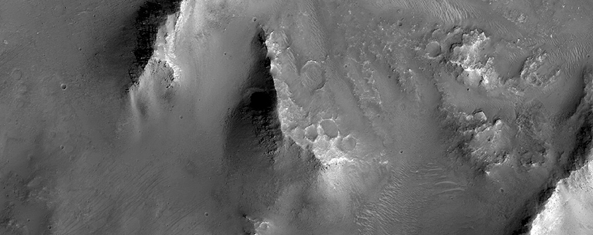 Central Peak of Oudeman Crater