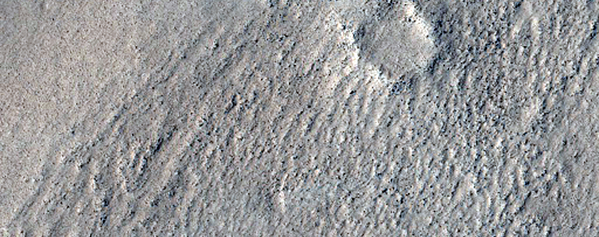 Flow Emanating from Linear Feature in Arcadia Planitia