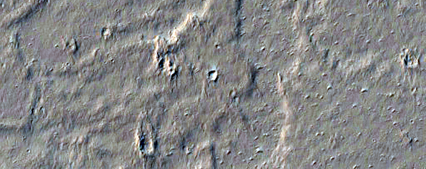 Flows along West Edge of the Lycus Sulci