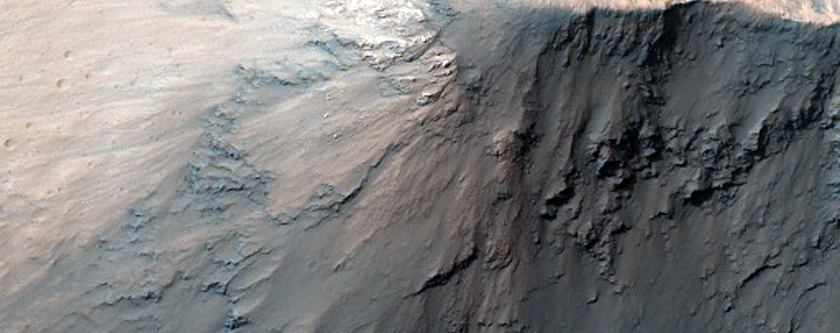 Feldspar-Rich Rocks in Xanthe Terra Crater