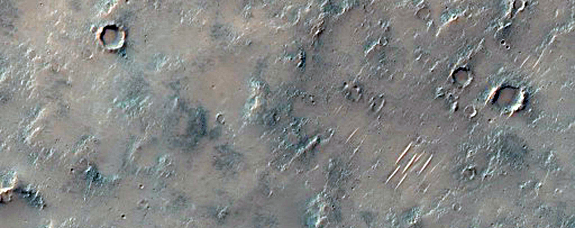 Dissected Outcrops on Crater Floor