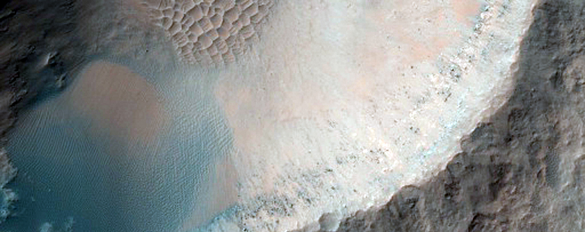 Monitor Slopes of Crater on Floor of Coprates Chasma