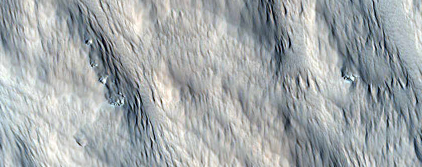 Valleys on the Western Flank of Hecates Tholus