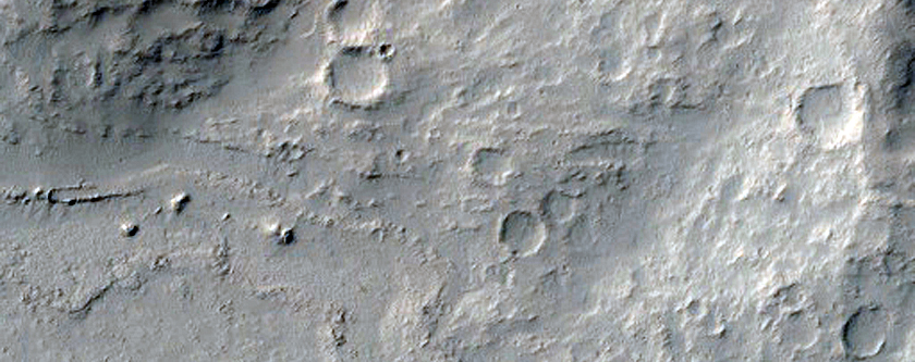 Terraces Cut into Crater Ejecta Deposit