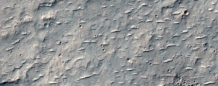 Crater in Hesperia Planum