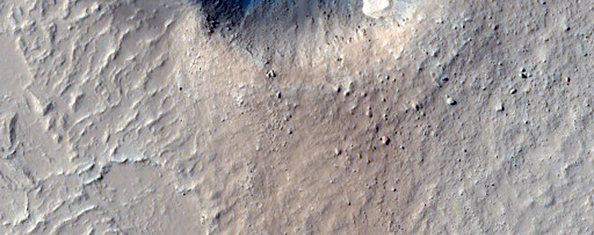 Crater with Sand in Amazonis Planitia