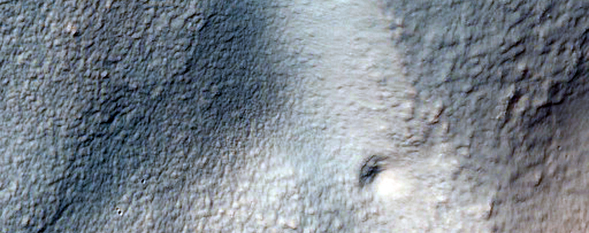 Degraded Crater Wall in Hellas Region