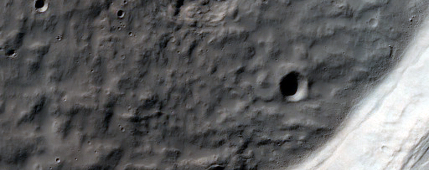 Gully with Frost Deposits