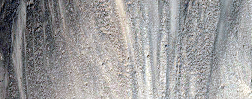 Slope and Fan Feature in Tithonium Chasma