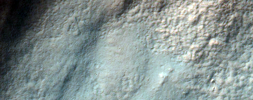 Possible Hydrate-Rich Terrain in Tyrrhena Region Crater Wall