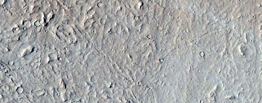 Flows between Domes North of Olympus Mons
