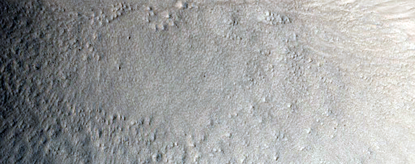 Mid-Latitude Crater with Steep Slopes