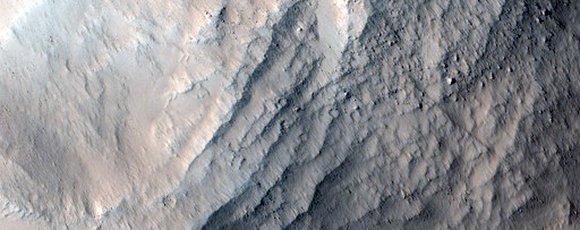Distal Margin of Aureole Deposit North of Olympus Mons