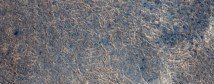 Polar Crater with Summer Ice