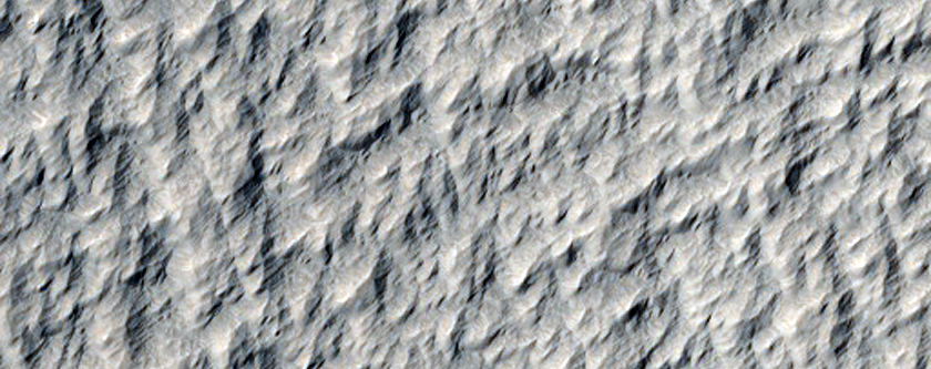 Features of Large Lobe Northwest of Pavonis Mons