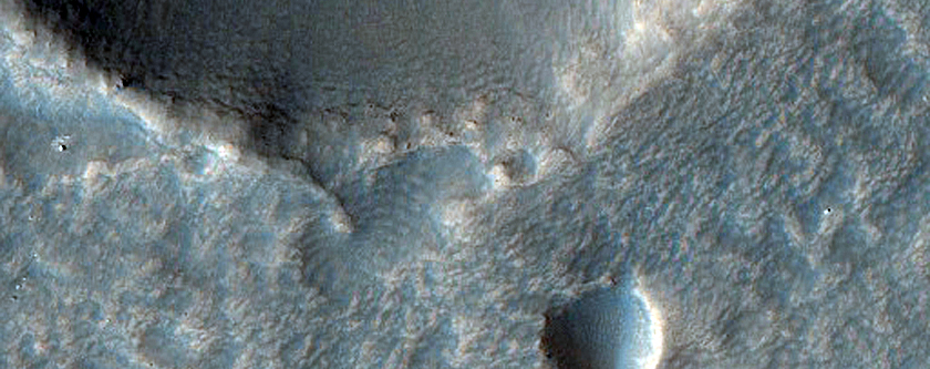 Pedestal Crater with Receding Rim