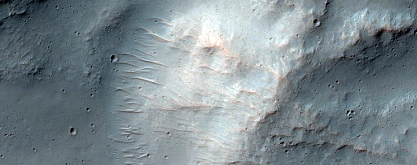 Outer Rampart of Layered Ejecta from Bombala Crater