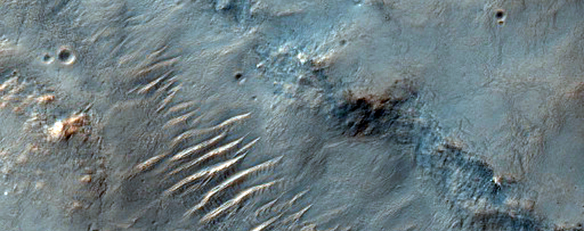 Possible Phyllosilicates Exposed in Tyrrhena Terra Dissected Terrain