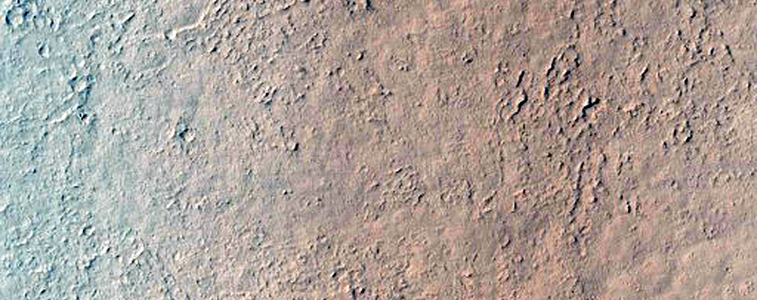 Terraces in Pass Into Crater and Possible Polygons on Floor