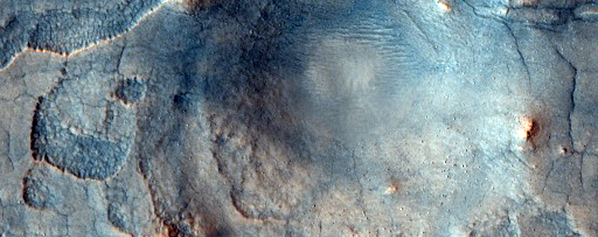 Degraded Crater in Utopia Planitia