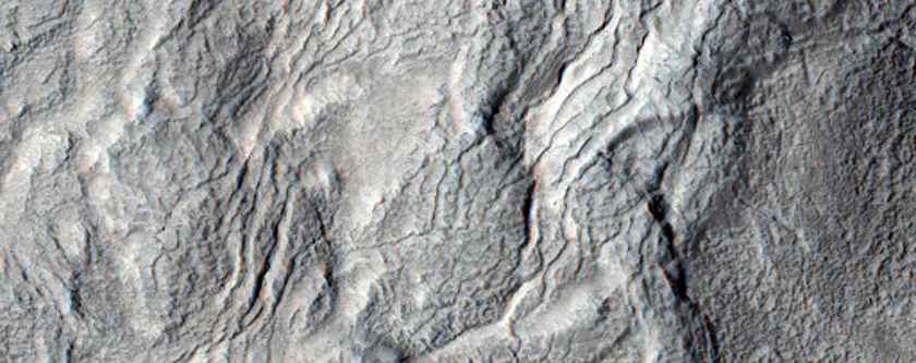Margin of Debris Apron Around Massif in Phlegra Montes