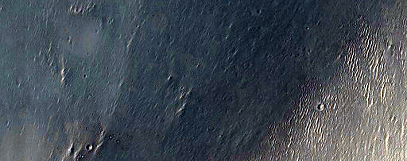 Alluvial Fan in Small Crater on Floor of Dawes Crater