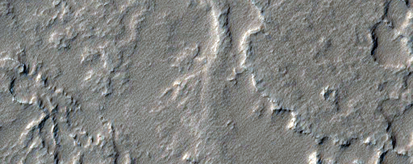 Small Volcanoes East-Southeast of Pavonis Mons