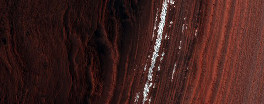 Change Detection on North Polar Scarp