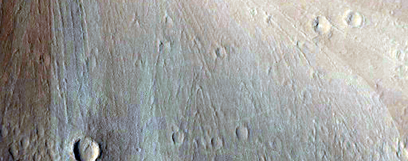 Aureole Material Northwest of Olympus Mons