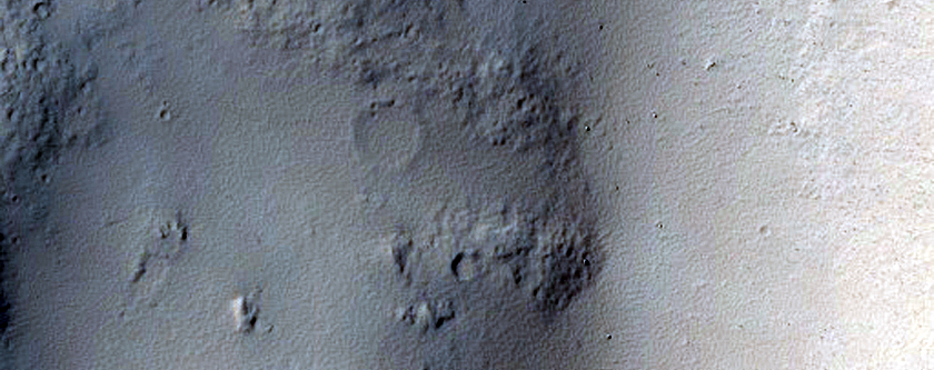 Terraces Cut Into Crater Ejecta Deposit