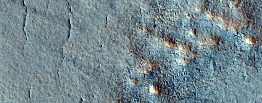 Overlapping Pedestal Craters in THEMIS Image V20104004
