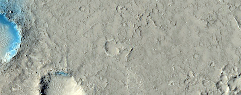 Cratered Cones within a Flow Unit in Grjota Valles