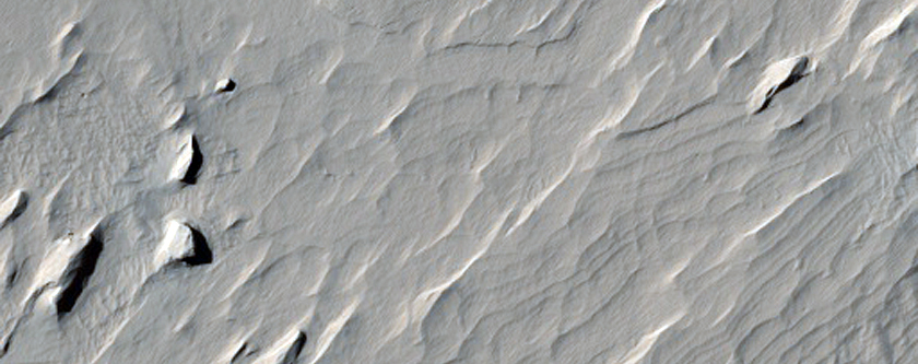 Layered Material in Crater