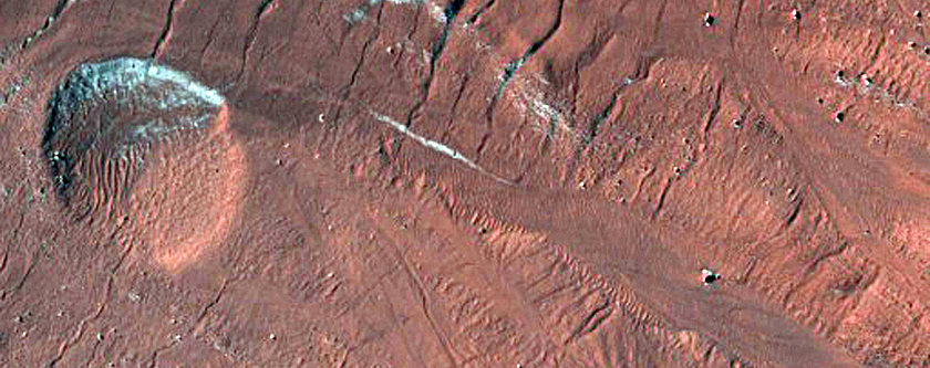 Monitor Steep Slopes of Asimov Crater
